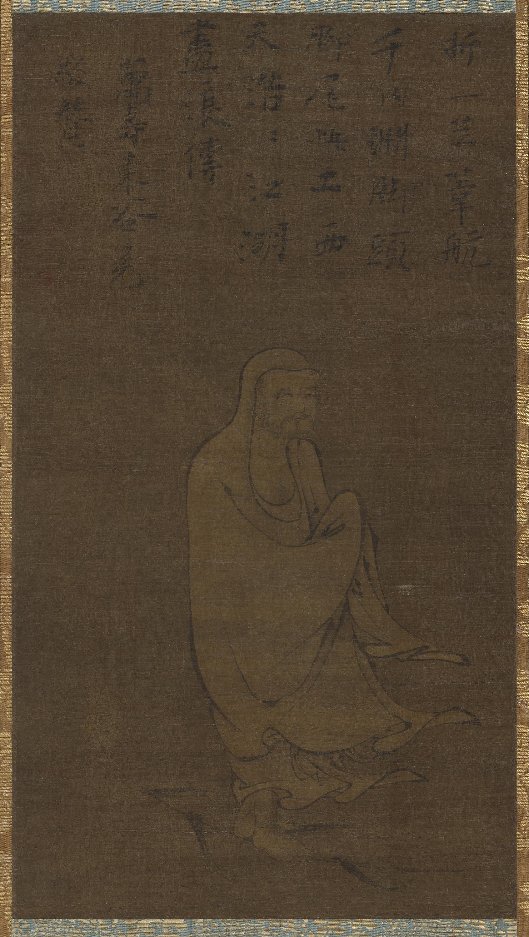 Bodhidharma überquert den Yangzi auf einem Schilfrohr